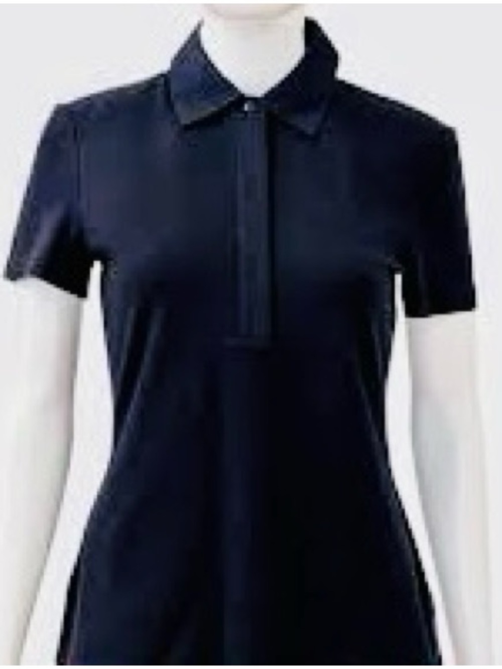 Tory Burch Dark Navy Short-Sleeve Polo Top